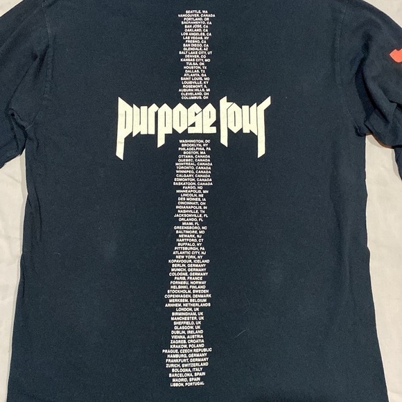 Justin Bieber Purpose Tour 2016 concert reprint long sleeve tshirt size medium - Picture 4 of 11